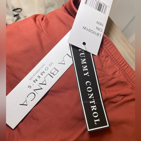 La Blanca Plus Swim Skirt Size 18 Cinnamon Brown Ruched Ruffle Tummy Co… - Picture 7 of 12